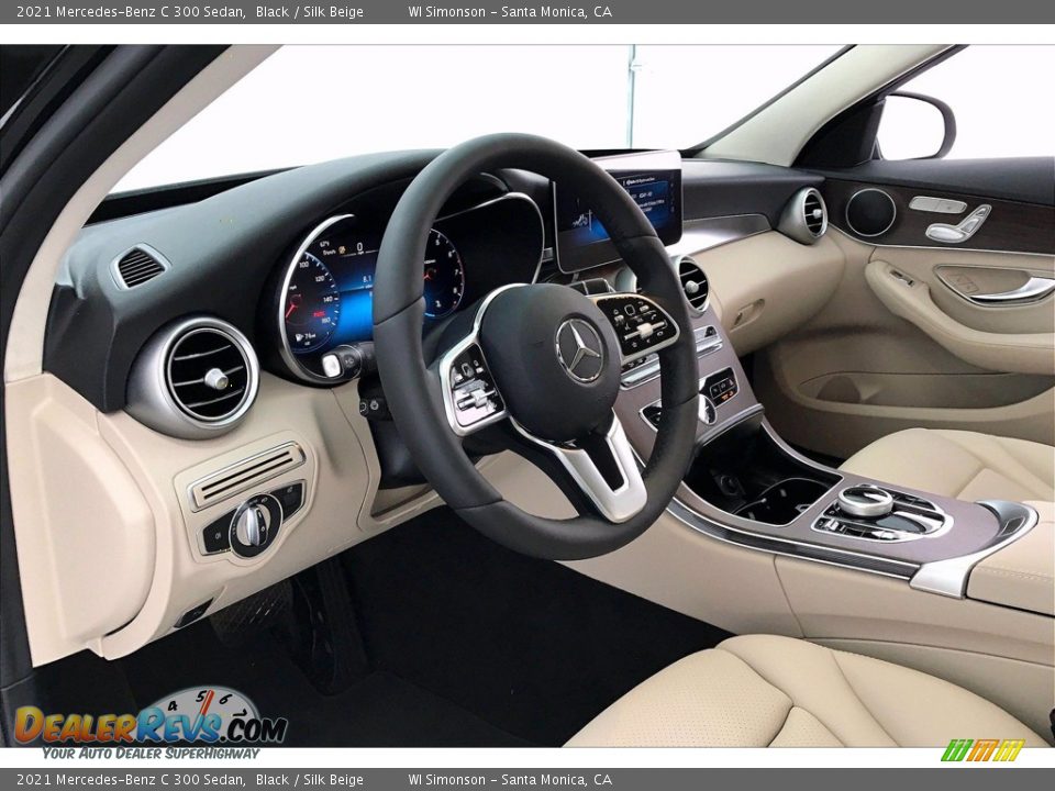 2021 Mercedes-Benz C 300 Sedan Black / Silk Beige Photo #4
