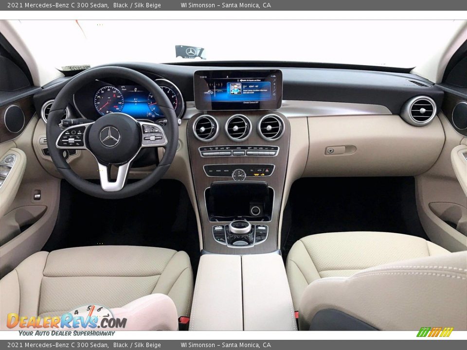 2021 Mercedes-Benz C 300 Sedan Black / Silk Beige Photo #6