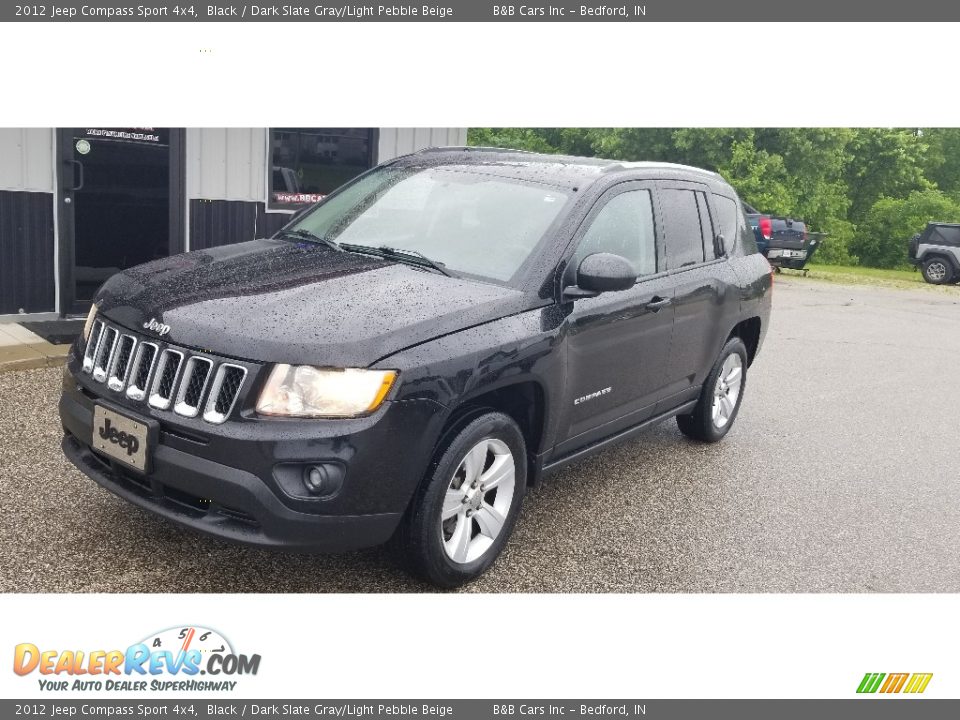 2012 Jeep Compass Sport 4x4 Black / Dark Slate Gray/Light Pebble Beige Photo #21