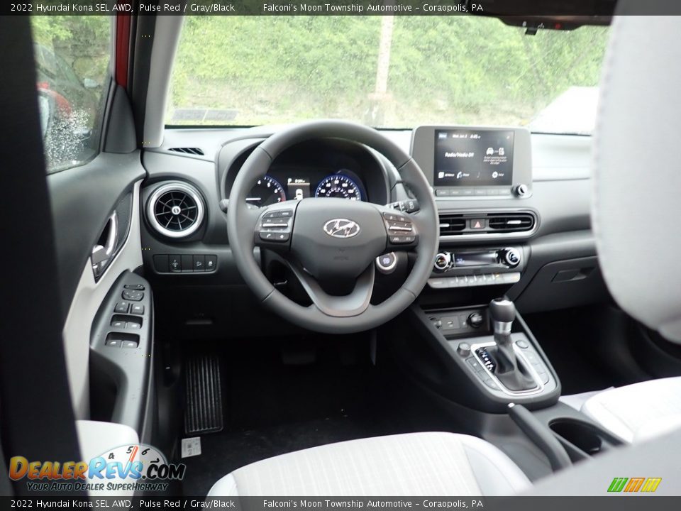 2022 Hyundai Kona SEL AWD Pulse Red / Gray/Black Photo #9