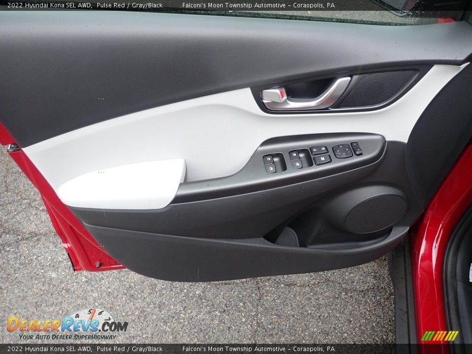 2022 Hyundai Kona SEL AWD Pulse Red / Gray/Black Photo #11