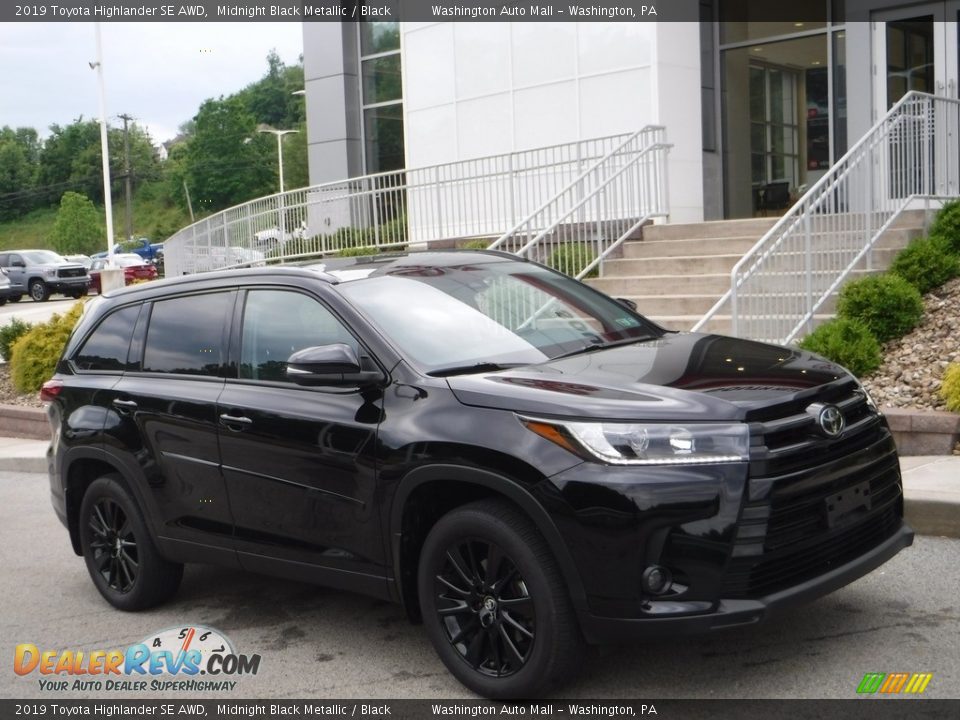 2019 Toyota Highlander SE AWD Midnight Black Metallic / Black Photo #1