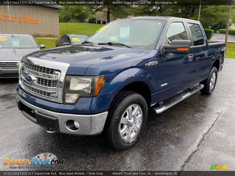 2013 Ford F150 XLT SuperCrew 4x4 Blue Jeans Metallic / Steel Gray Photo #2