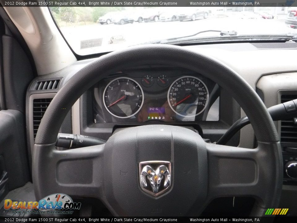 2012 Dodge Ram 1500 ST Regular Cab 4x4 Bright White / Dark Slate Gray/Medium Graystone Photo #19