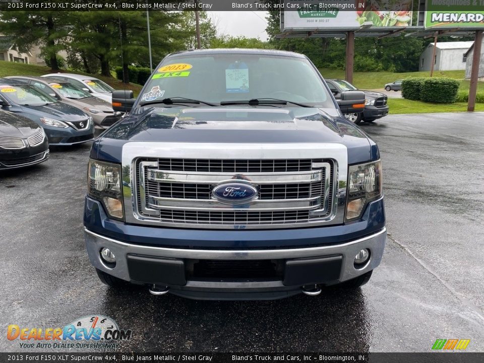 2013 Ford F150 XLT SuperCrew 4x4 Blue Jeans Metallic / Steel Gray Photo #3