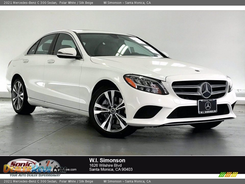 2021 Mercedes-Benz C 300 Sedan Polar White / Silk Beige Photo #1
