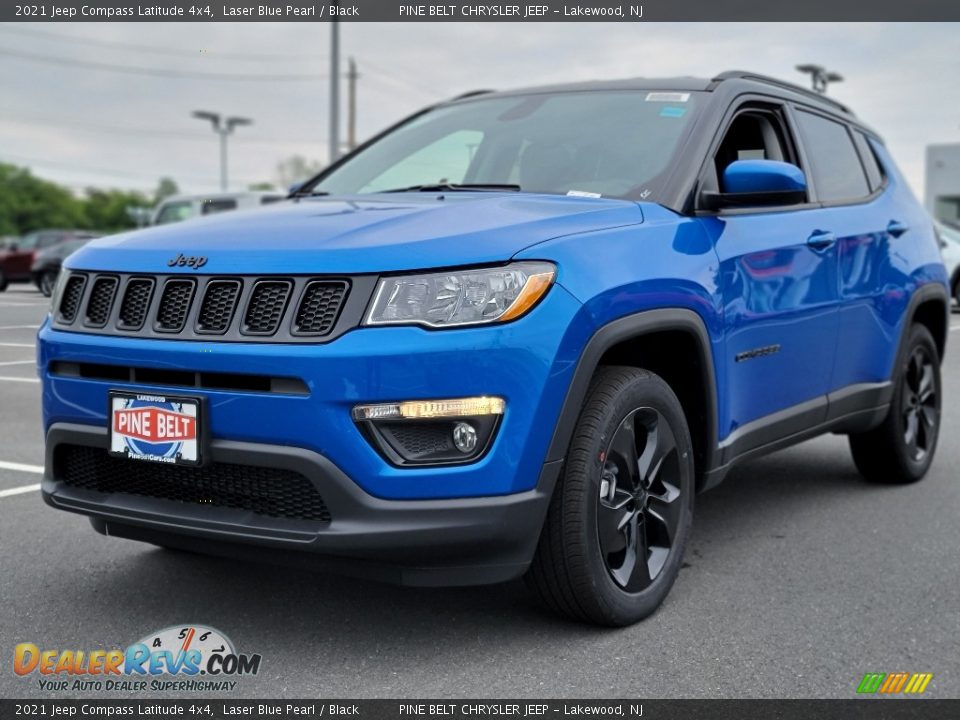 2021 Jeep Compass Latitude 4x4 Laser Blue Pearl / Black Photo #1