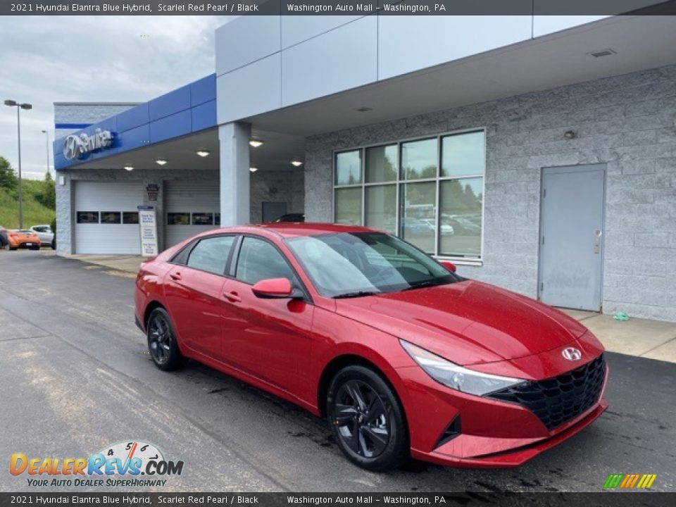 2021 Hyundai Elantra Blue Hybrid Scarlet Red Pearl / Black Photo #1