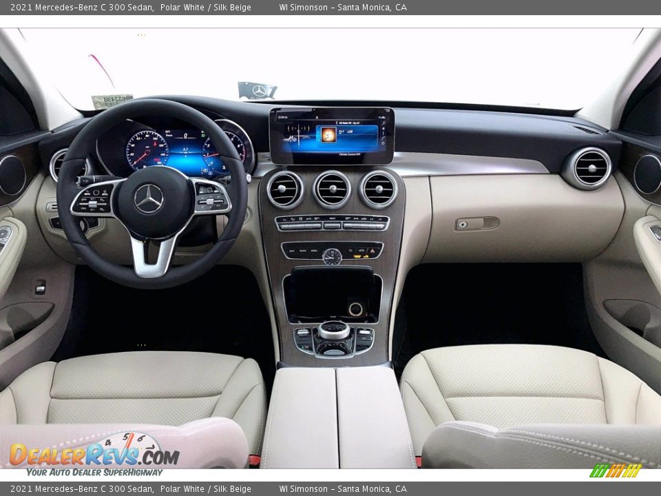 2021 Mercedes-Benz C 300 Sedan Polar White / Silk Beige Photo #6
