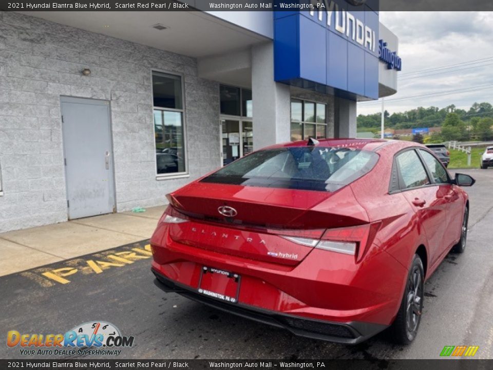 2021 Hyundai Elantra Blue Hybrid Scarlet Red Pearl / Black Photo #3