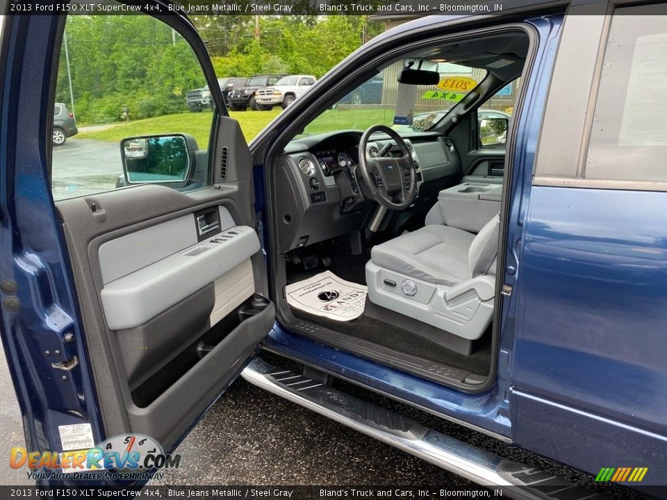 2013 Ford F150 XLT SuperCrew 4x4 Blue Jeans Metallic / Steel Gray Photo #10