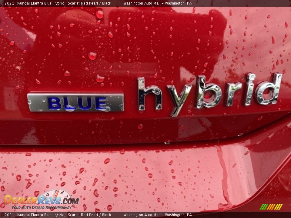 2021 Hyundai Elantra Blue Hybrid Scarlet Red Pearl / Black Photo #4