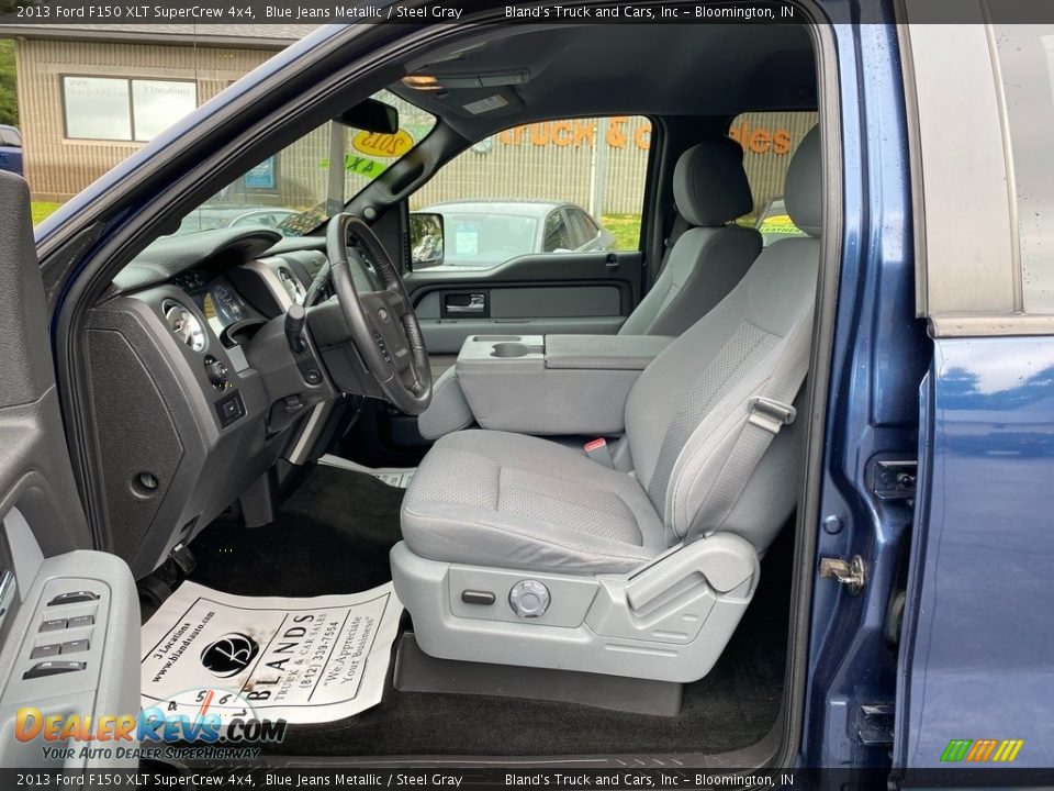 2013 Ford F150 XLT SuperCrew 4x4 Blue Jeans Metallic / Steel Gray Photo #12