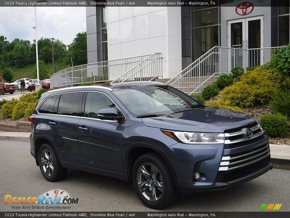 2019 Toyota Highlander Limited Platinum AWD Shoreline Blue Pearl / Ash Photo #1