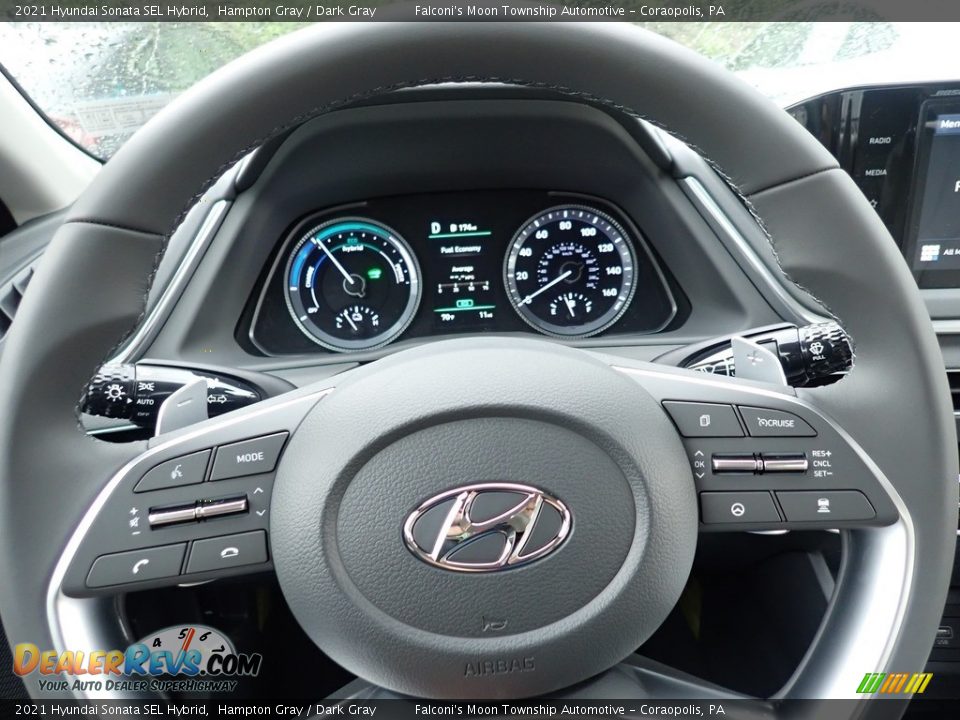 2021 Hyundai Sonata SEL Hybrid Hampton Gray / Dark Gray Photo #15