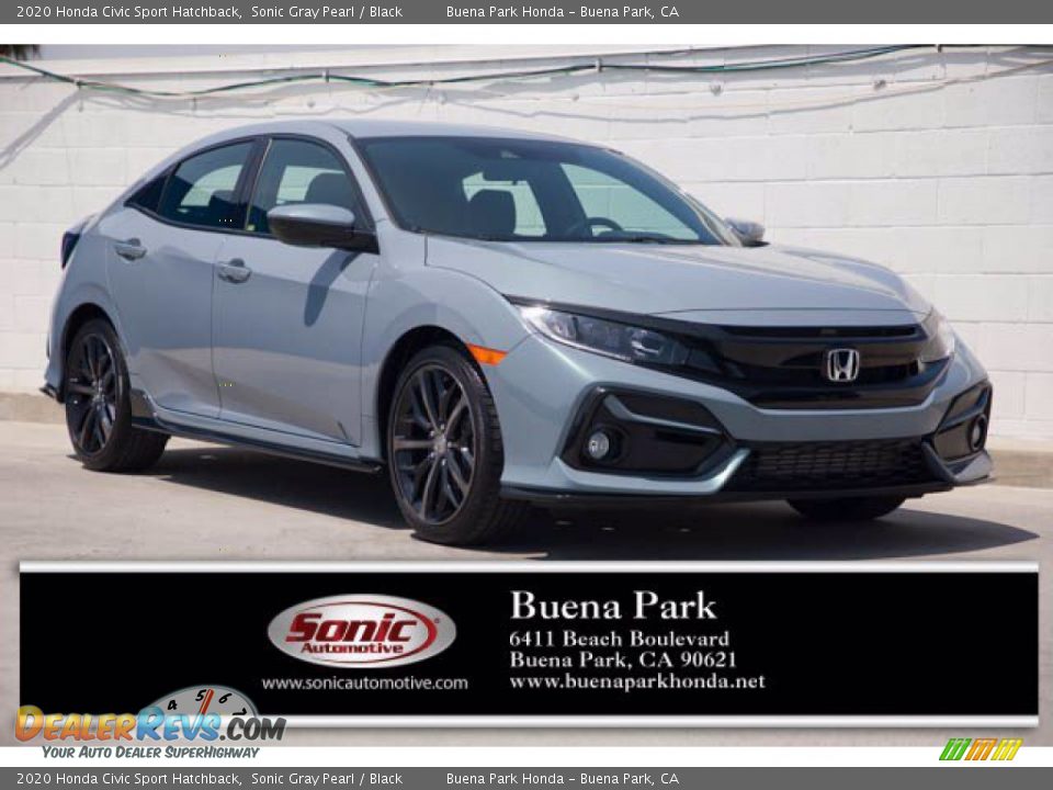 2020 Honda Civic Sport Hatchback Sonic Gray Pearl / Black Photo #1