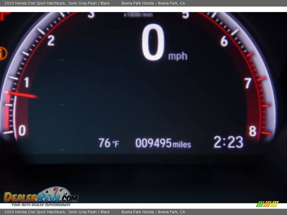 2020 Honda Civic Sport Hatchback Sonic Gray Pearl / Black Photo #6
