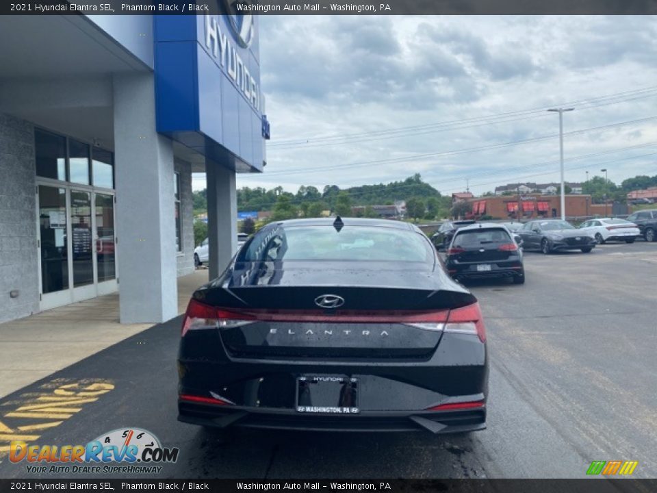 2021 Hyundai Elantra SEL Phantom Black / Black Photo #3