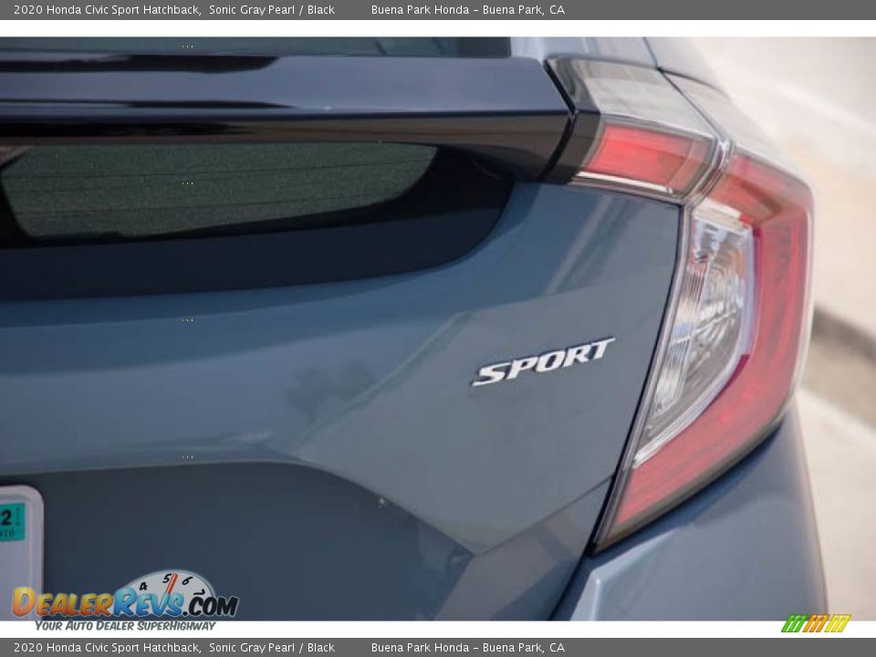 2020 Honda Civic Sport Hatchback Sonic Gray Pearl / Black Photo #11