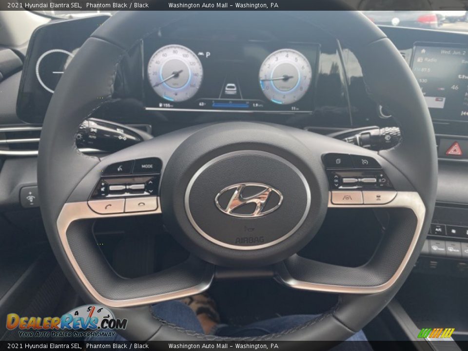 2021 Hyundai Elantra SEL Phantom Black / Black Photo #10