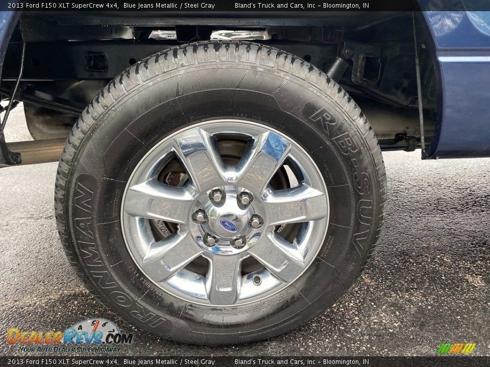 2013 Ford F150 XLT SuperCrew 4x4 Blue Jeans Metallic / Steel Gray Photo #35