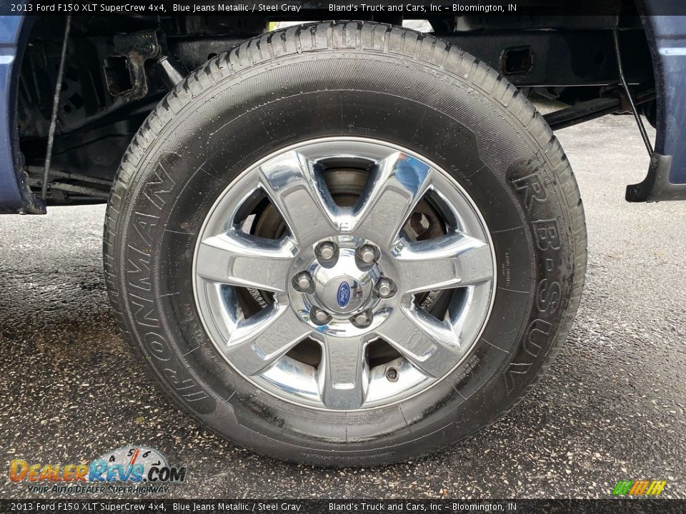 2013 Ford F150 XLT SuperCrew 4x4 Blue Jeans Metallic / Steel Gray Photo #36