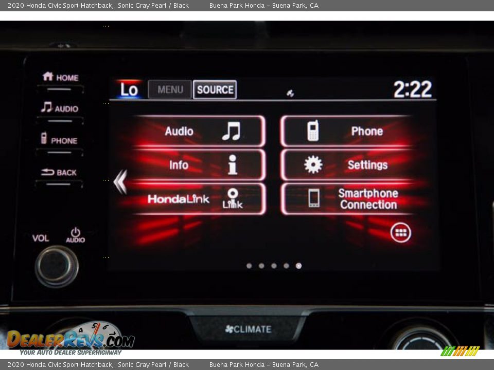 2020 Honda Civic Sport Hatchback Sonic Gray Pearl / Black Photo #25