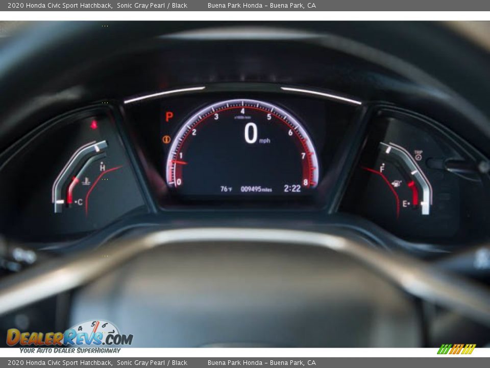 2020 Honda Civic Sport Hatchback Sonic Gray Pearl / Black Photo #27