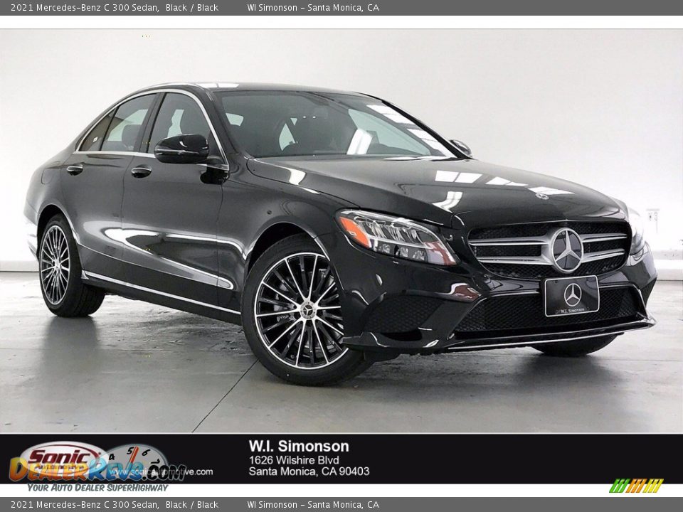 2021 Mercedes-Benz C 300 Sedan Black / Black Photo #1