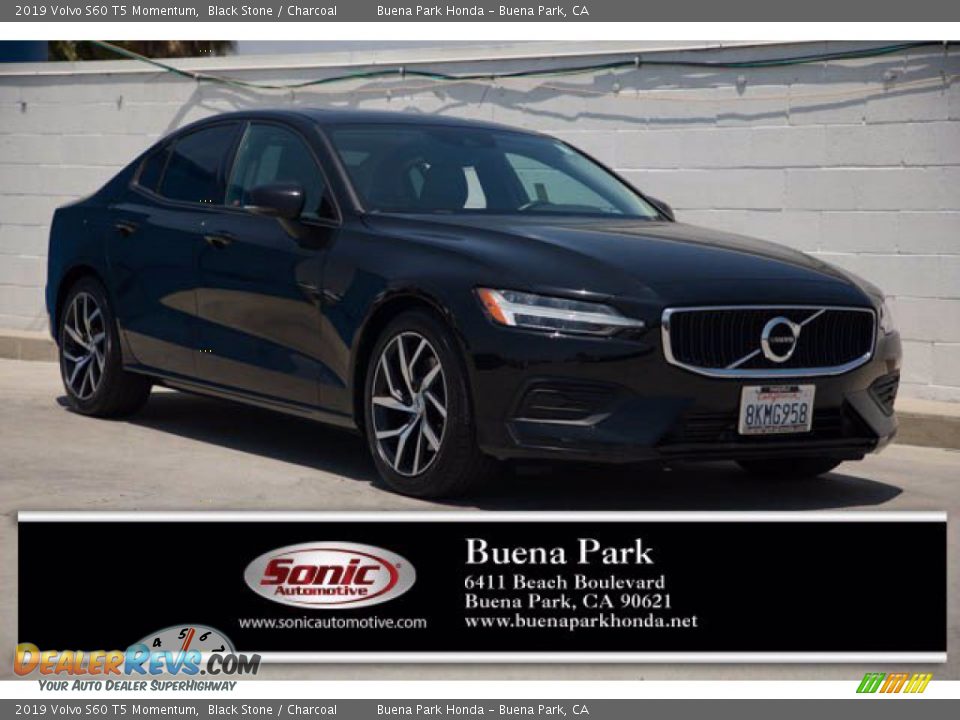 2019 Volvo S60 T5 Momentum Black Stone / Charcoal Photo #1