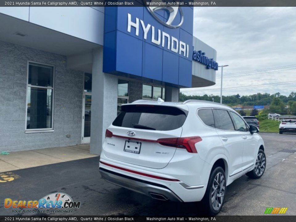 2021 Hyundai Santa Fe Calligraphy AWD Quartz White / Obsidian Black Photo #3