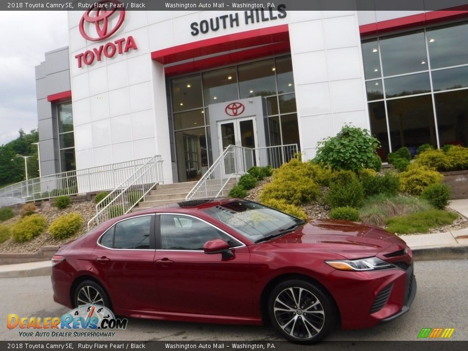 2018 Toyota Camry SE Ruby Flare Pearl / Black Photo #2