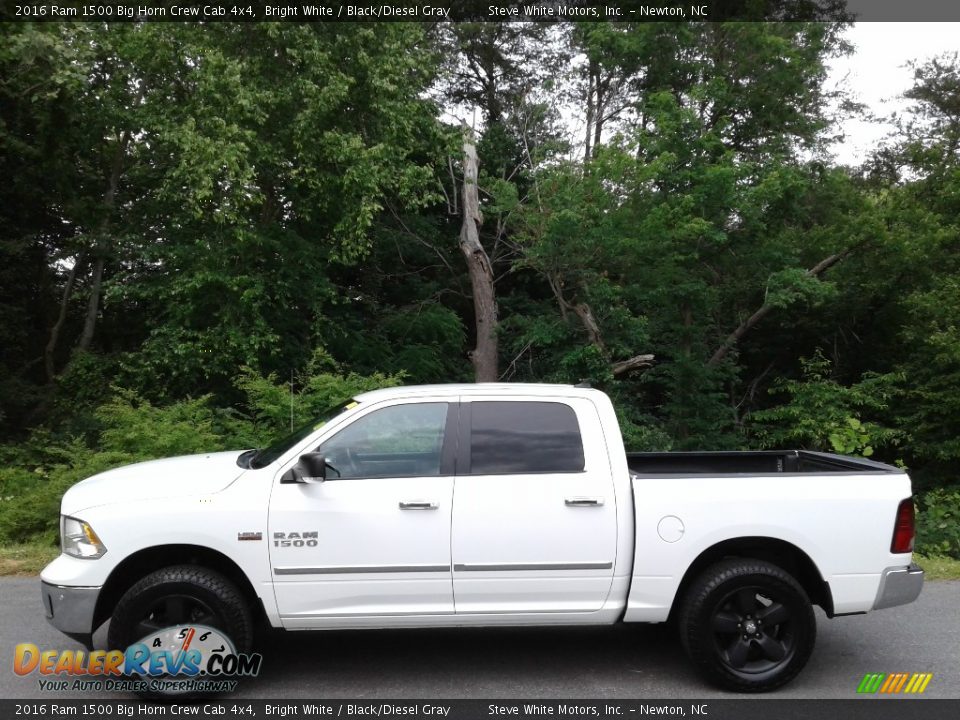 2016 Ram 1500 Big Horn Crew Cab 4x4 Bright White / Black/Diesel Gray Photo #1