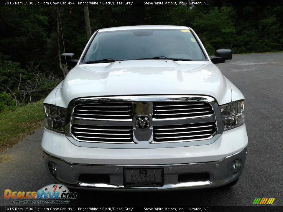 2016 Ram 1500 Big Horn Crew Cab 4x4 Bright White / Black/Diesel Gray Photo #3