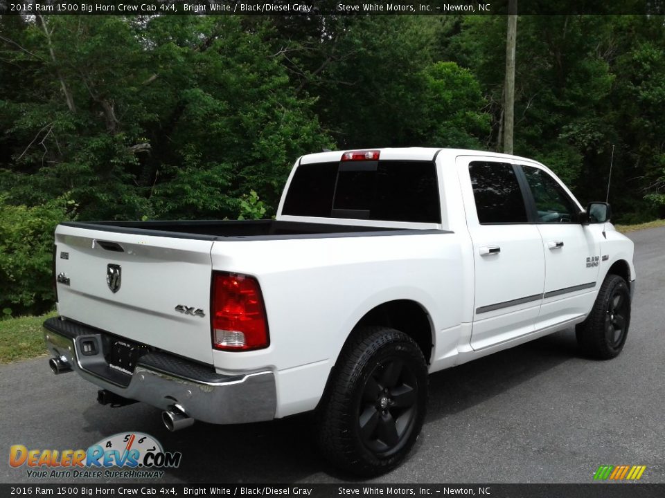 2016 Ram 1500 Big Horn Crew Cab 4x4 Bright White / Black/Diesel Gray Photo #6