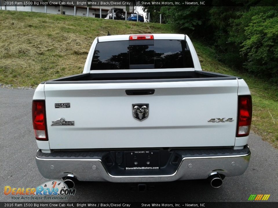 2016 Ram 1500 Big Horn Crew Cab 4x4 Bright White / Black/Diesel Gray Photo #7