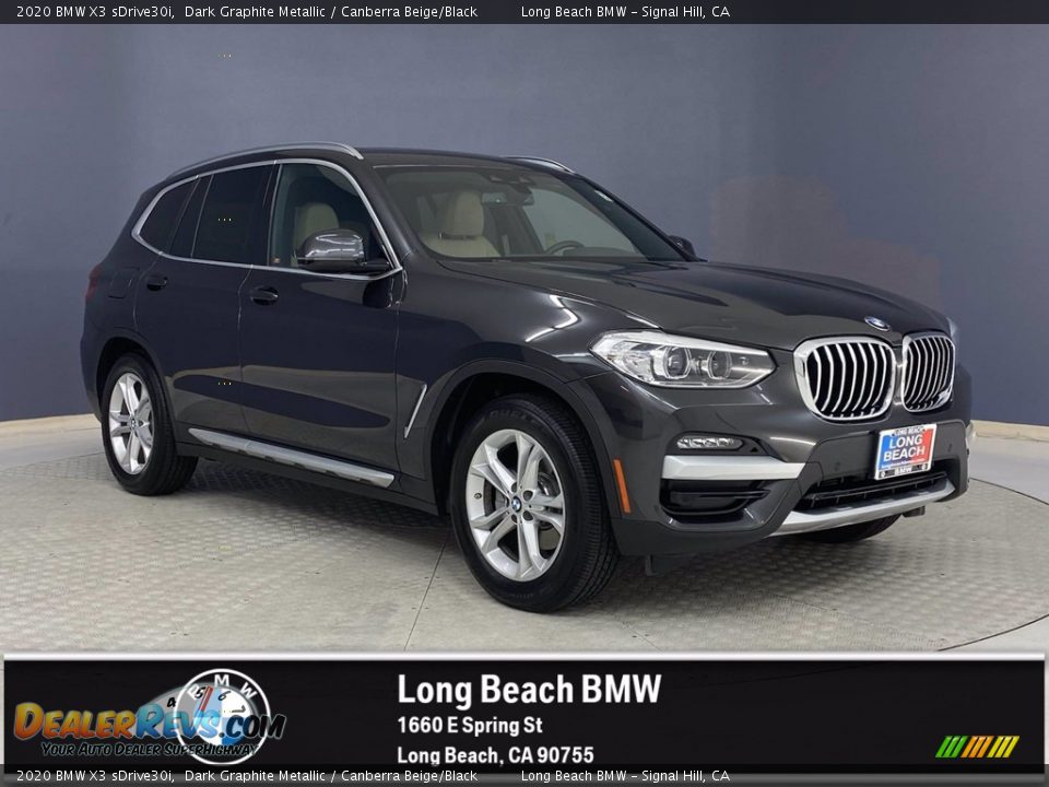 2020 BMW X3 sDrive30i Dark Graphite Metallic / Canberra Beige/Black Photo #1