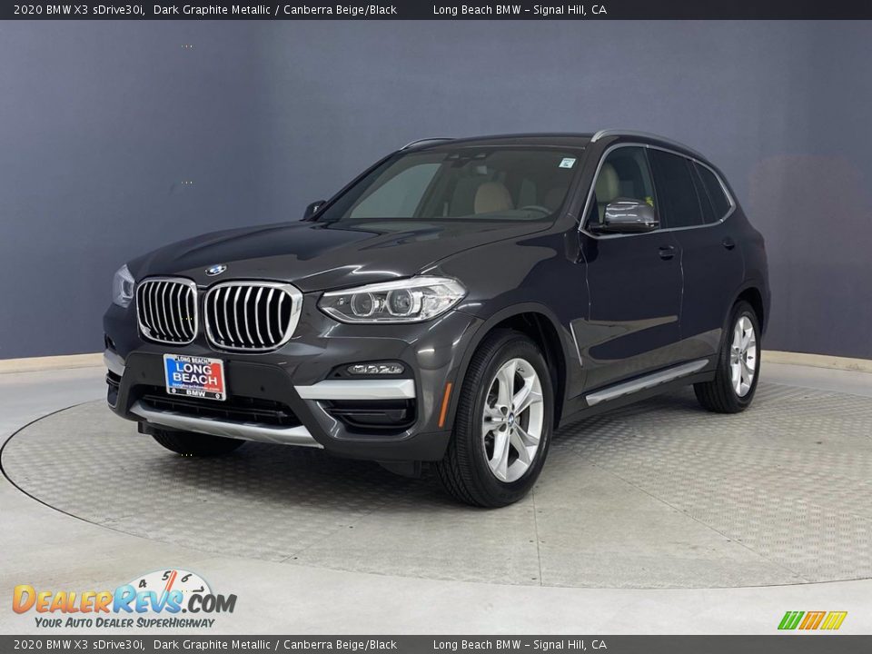 2020 BMW X3 sDrive30i Dark Graphite Metallic / Canberra Beige/Black Photo #3