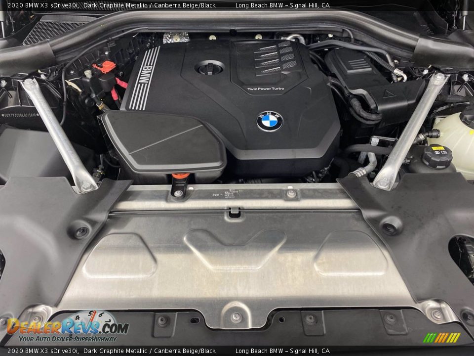 2020 BMW X3 sDrive30i Dark Graphite Metallic / Canberra Beige/Black Photo #12