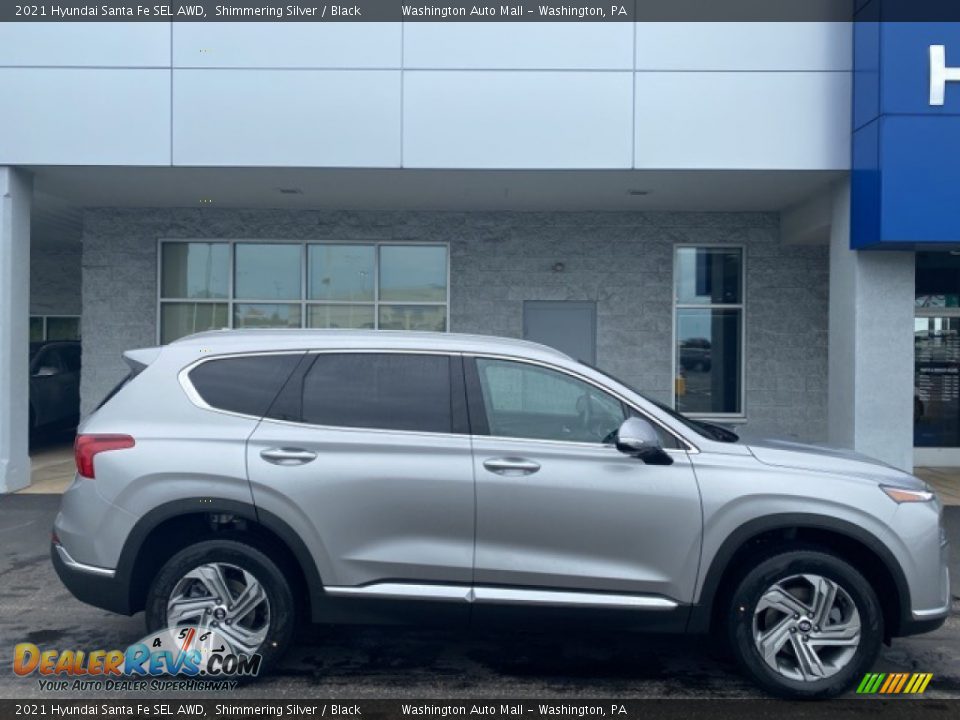 Shimmering Silver 2021 Hyundai Santa Fe SEL AWD Photo #2