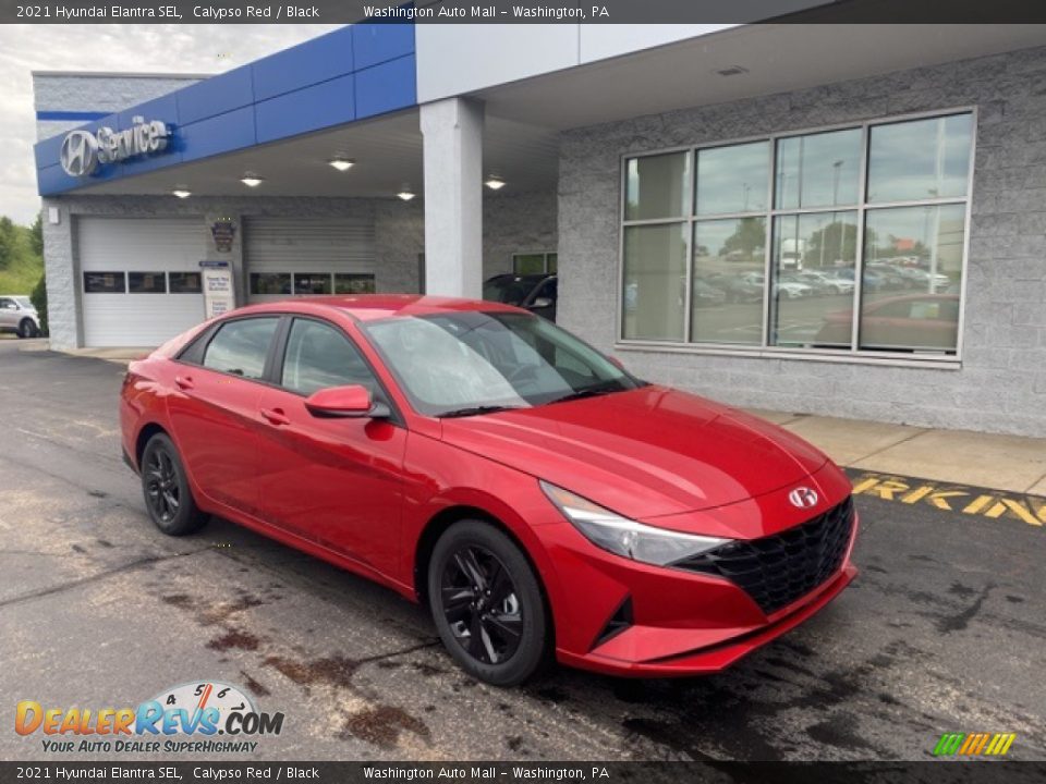 2021 Hyundai Elantra SEL Calypso Red / Black Photo #1