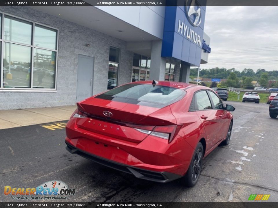 2021 Hyundai Elantra SEL Calypso Red / Black Photo #3