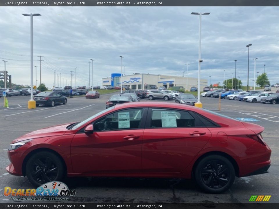 2021 Hyundai Elantra SEL Calypso Red / Black Photo #5