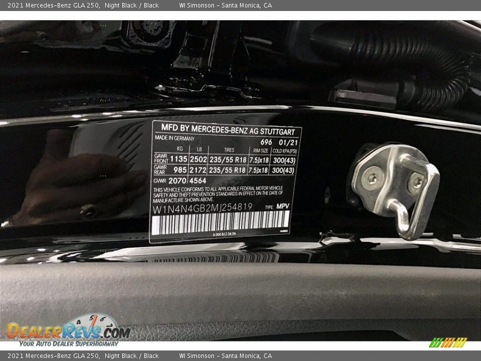 2021 Mercedes-Benz GLA 250 Night Black / Black Photo #13