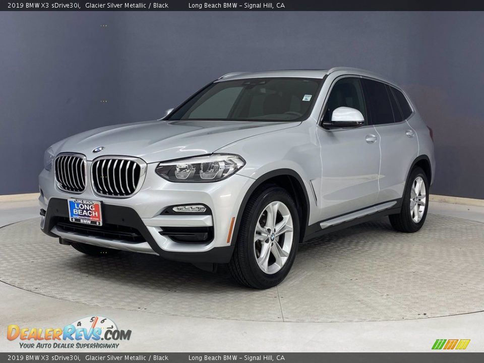 2019 BMW X3 sDrive30i Glacier Silver Metallic / Black Photo #3