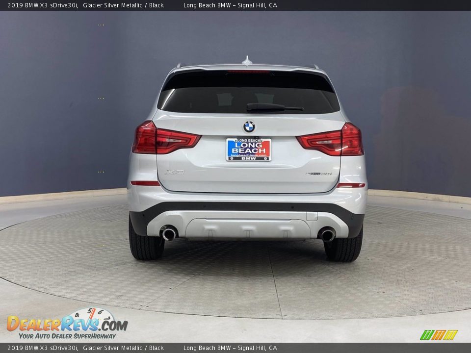 2019 BMW X3 sDrive30i Glacier Silver Metallic / Black Photo #4