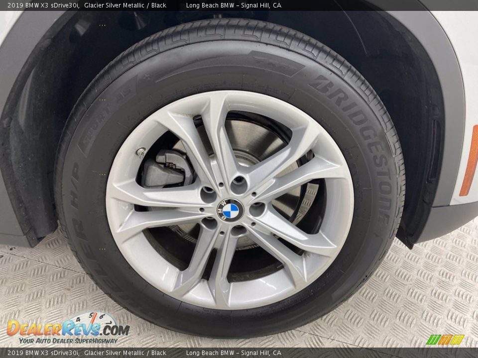 2019 BMW X3 sDrive30i Glacier Silver Metallic / Black Photo #6