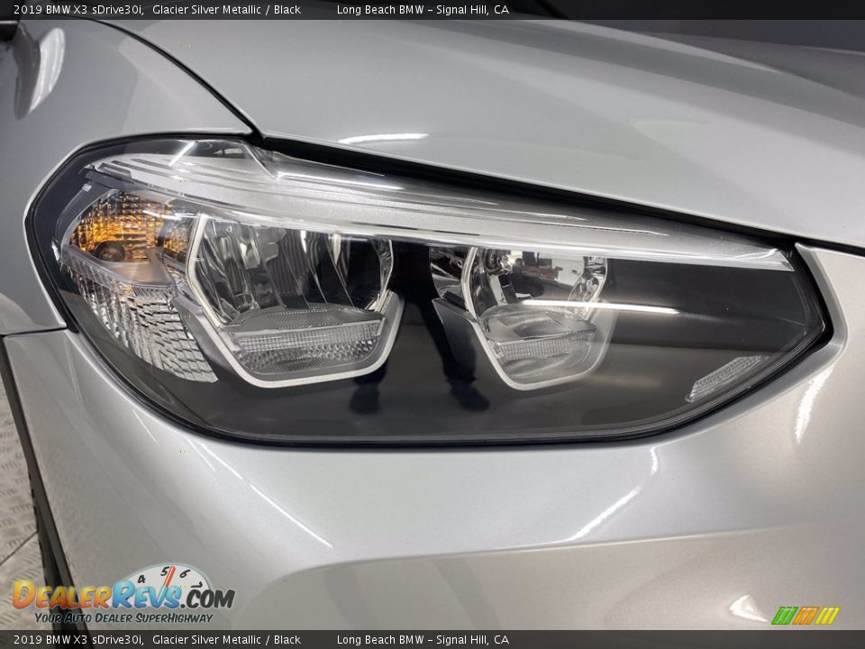 2019 BMW X3 sDrive30i Glacier Silver Metallic / Black Photo #7