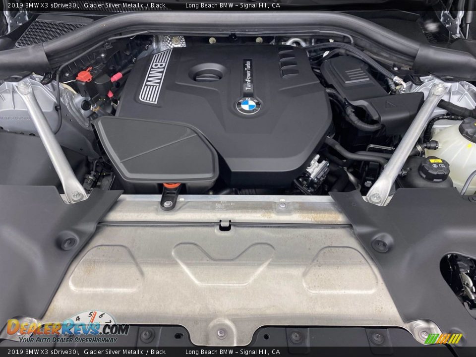 2019 BMW X3 sDrive30i Glacier Silver Metallic / Black Photo #12