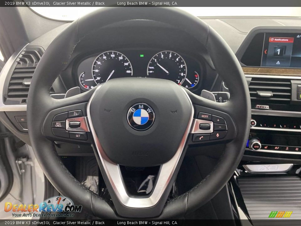 2019 BMW X3 sDrive30i Glacier Silver Metallic / Black Photo #18